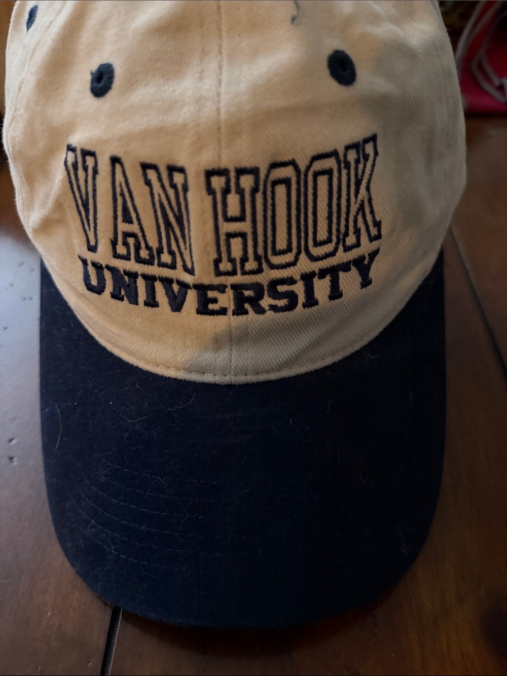 Two-Tone Baseball Cap - Navy & Tan